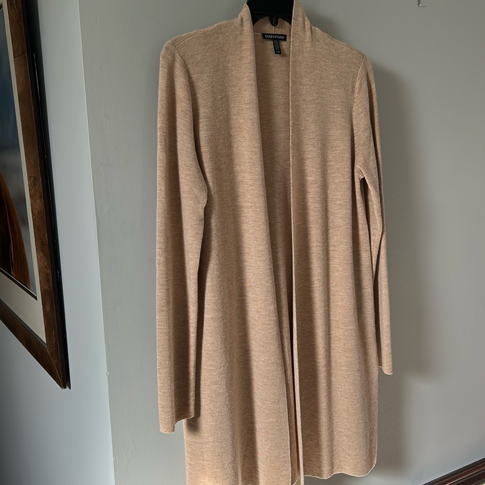 Eileen Fisher Tan Cardigan size M